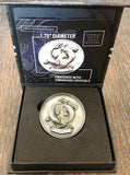 My Zodiac Coin - PISCES - Swarovski® Crystals, 3D, Glow-In-Dark - Antique Silver