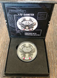 My Zodiac Coin - CANCER - Swarovski® Crystals, 3D, Glow-In-Dark - Antique Silver